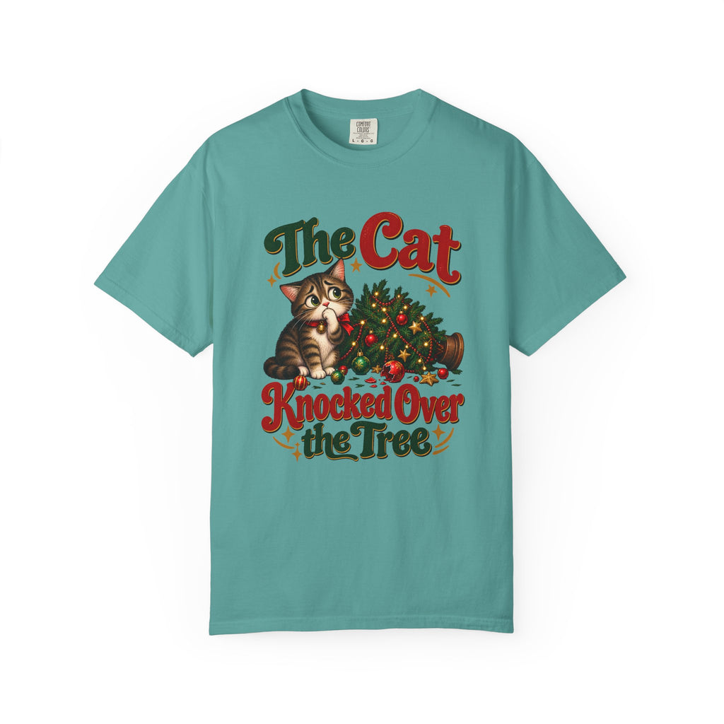 The Cat Knocked Over the Tree T-Shirt – Seafoam