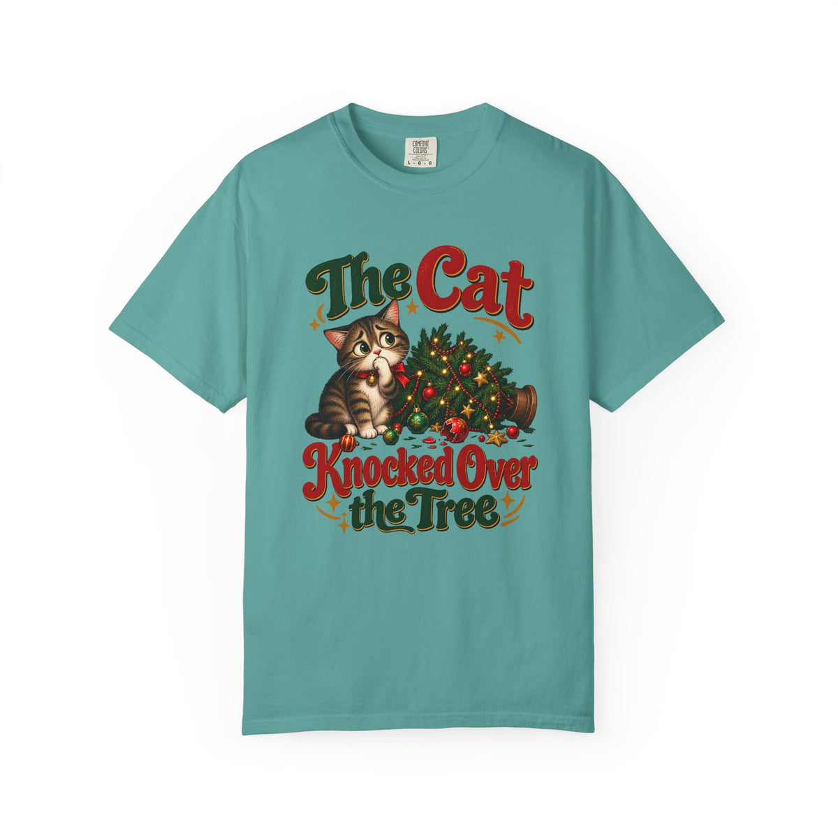 The Cat Knocked Over the Tree T-Shirt – Seafoam