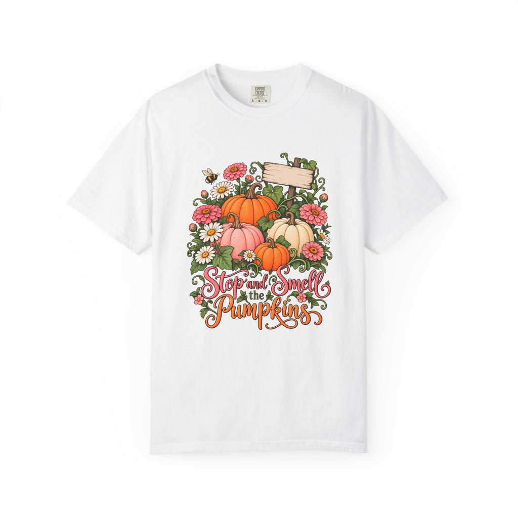 Stop and Smell the Pumpkins T-Shirt – White