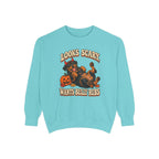 Looks Scary, Wants Belly Rubs Sweatshirt – Chalky Mint