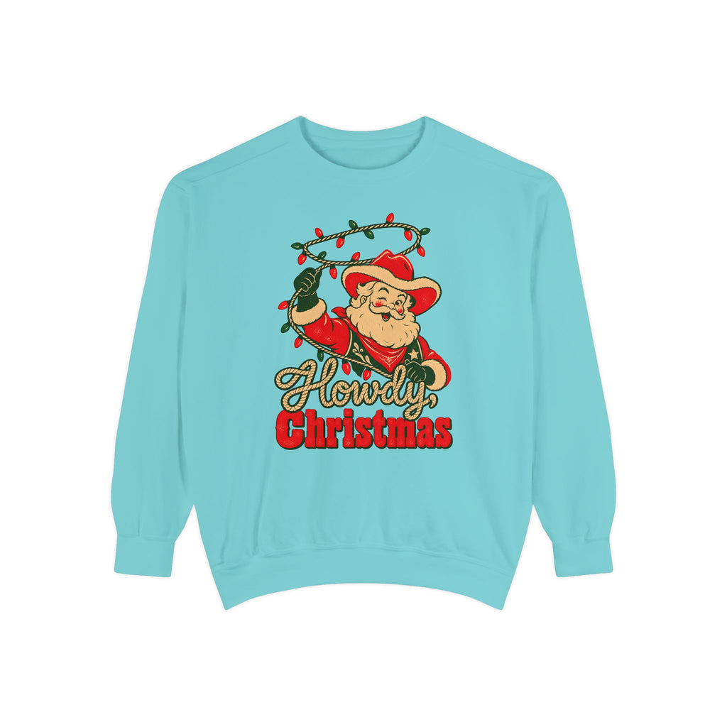 Howdy, Christmas Sweatshirt – Chalky Mint