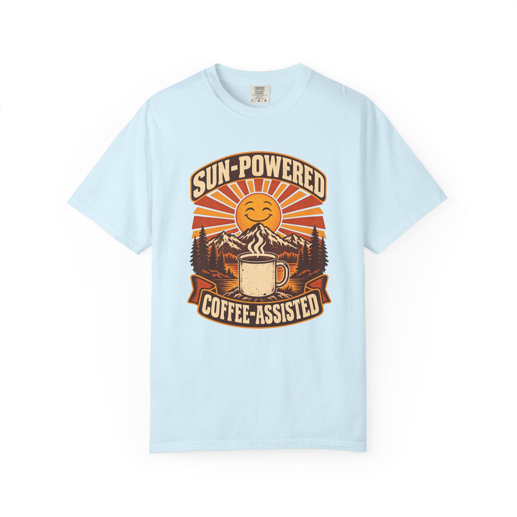 Sun-Powered, Coffee-Assisted T-Shirt – Chambray