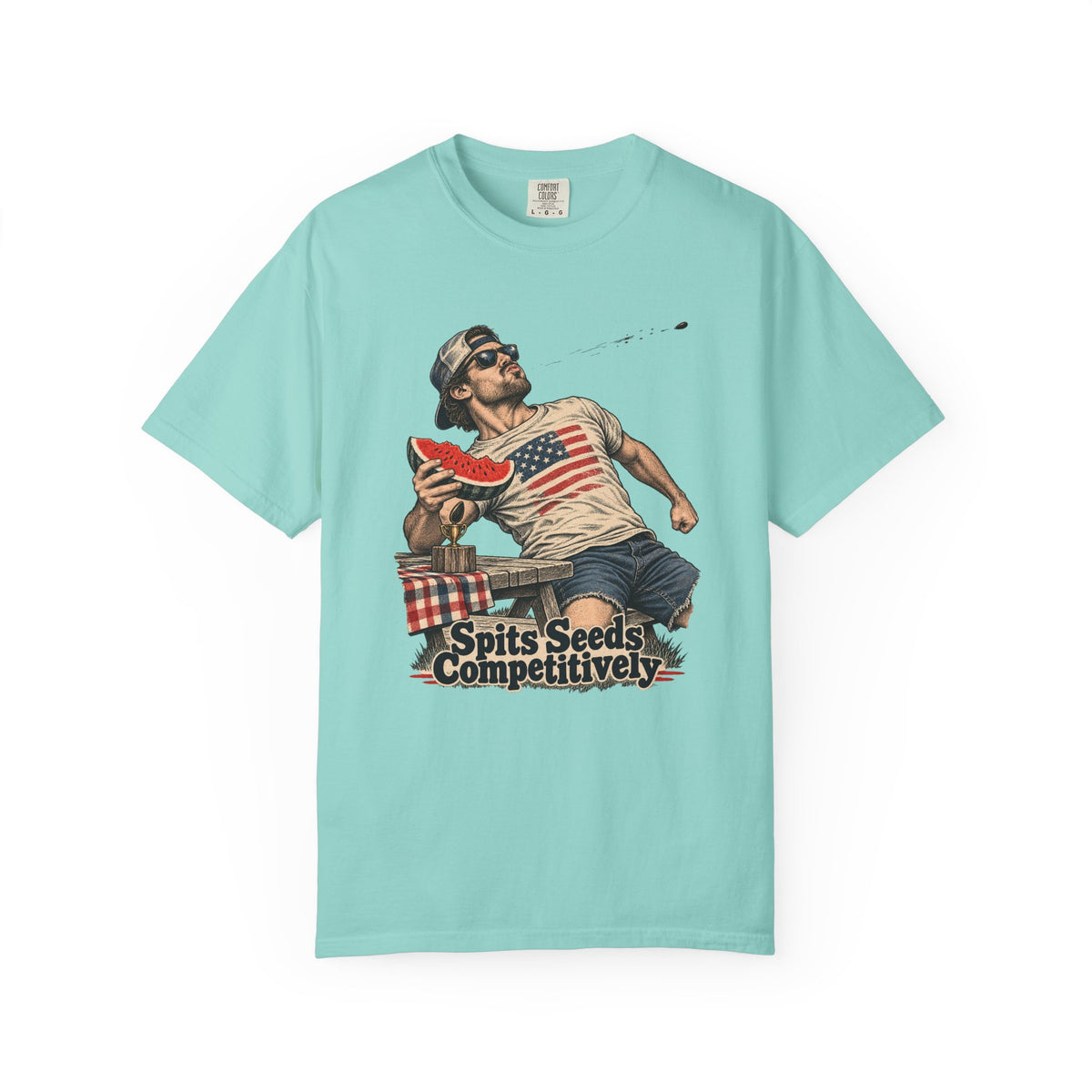 Spits Seeds Competitively T-Shirt – Chalky Mint