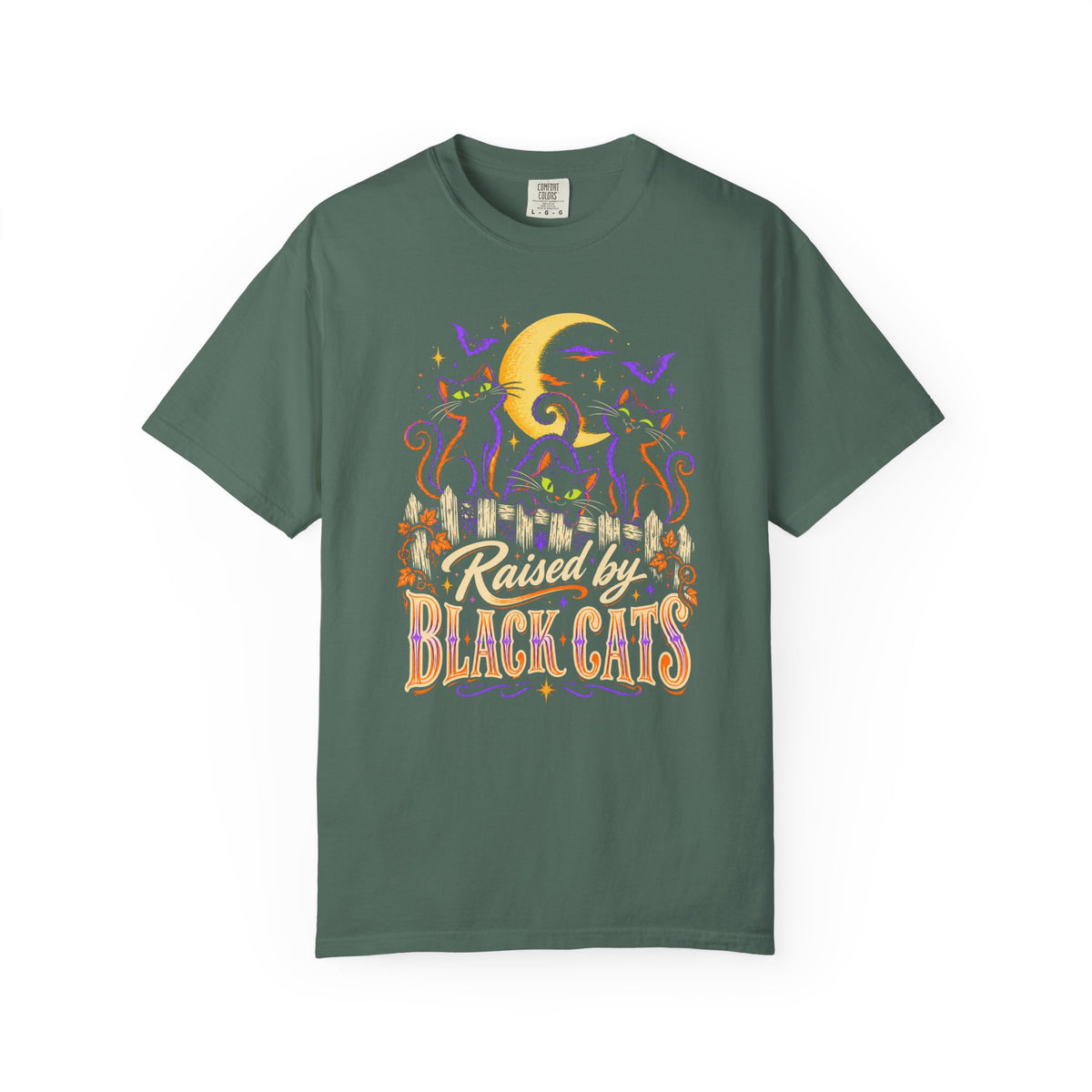Raised by Black Cats T-Shirt – Blue Spruce