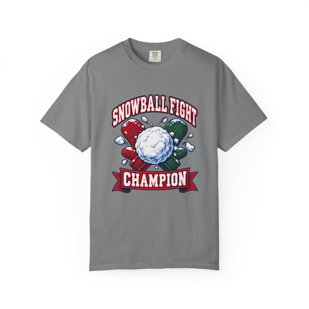 Snowball Fight Champion T-Shirt – Grey