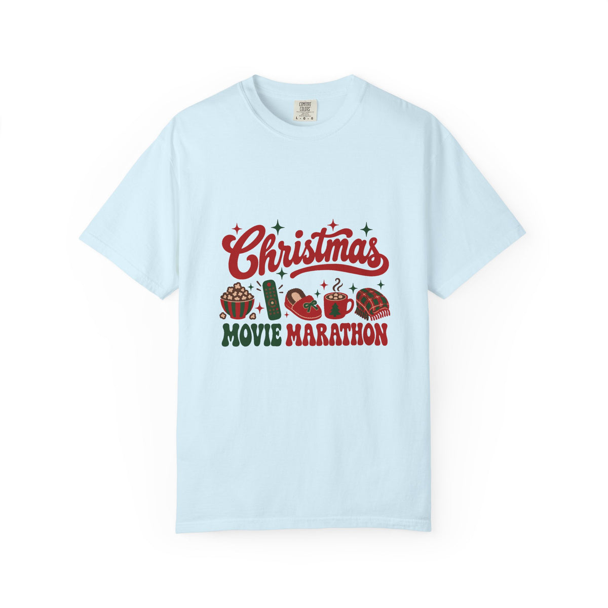 Christmas Movie Marathon T-Shirt – Chambray
