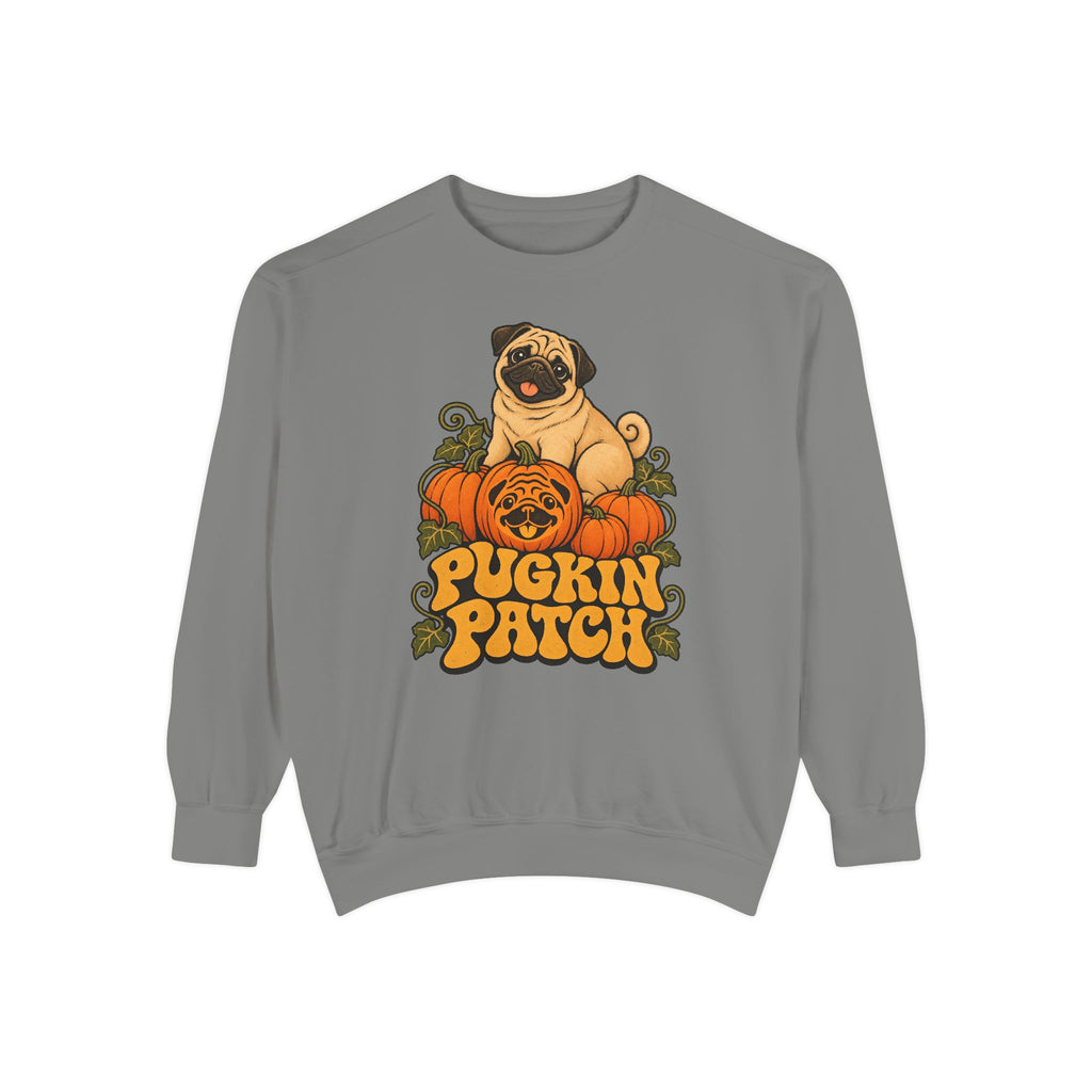Pugkin Patch Sweatshirt – Grey