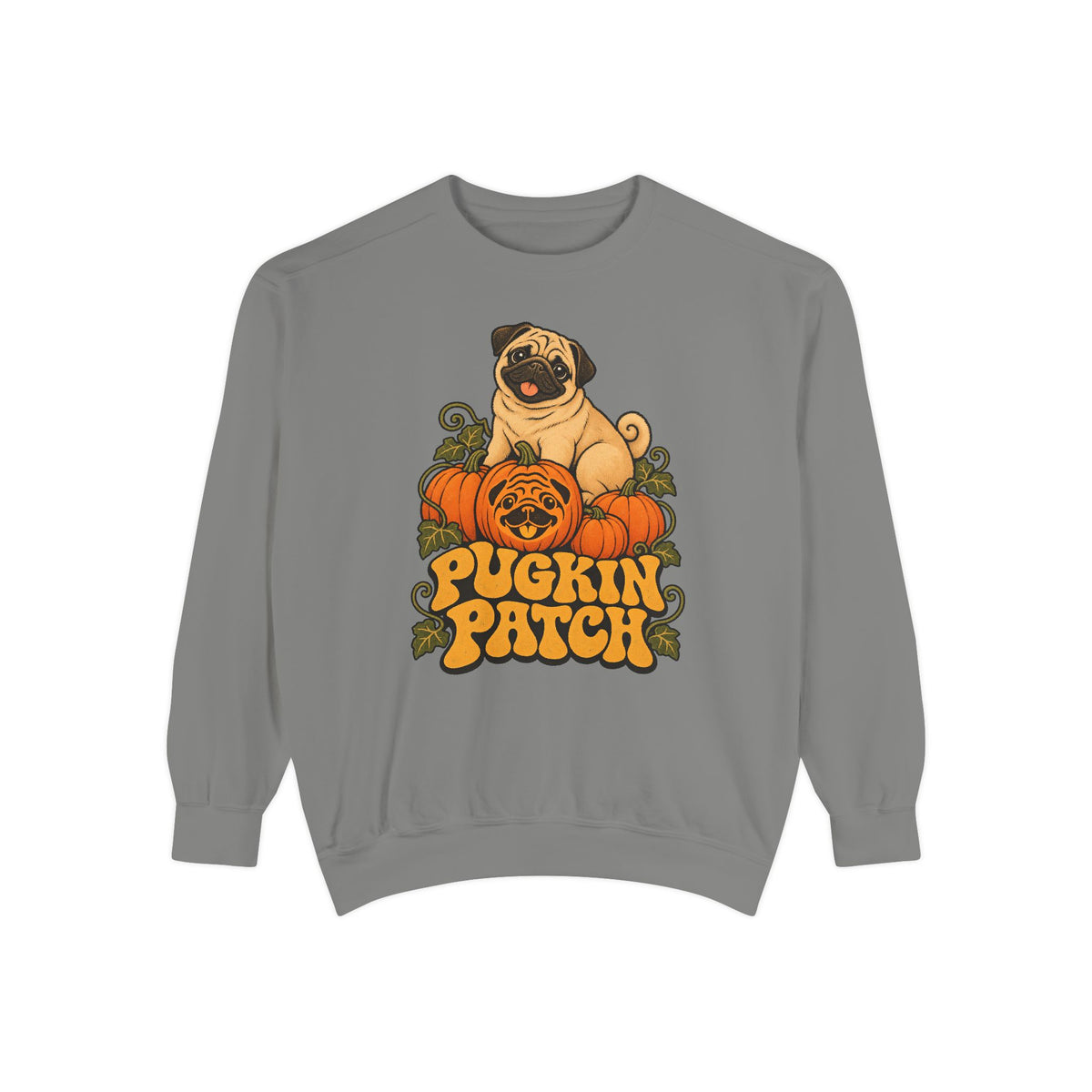 Pugkin Patch Sweatshirt – Grey