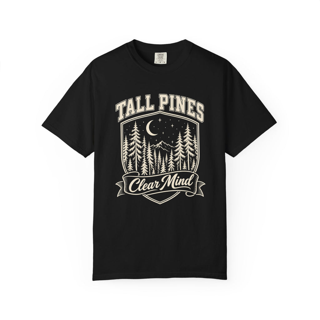 Tall Pines, Clear Mind T-Shirt – Black