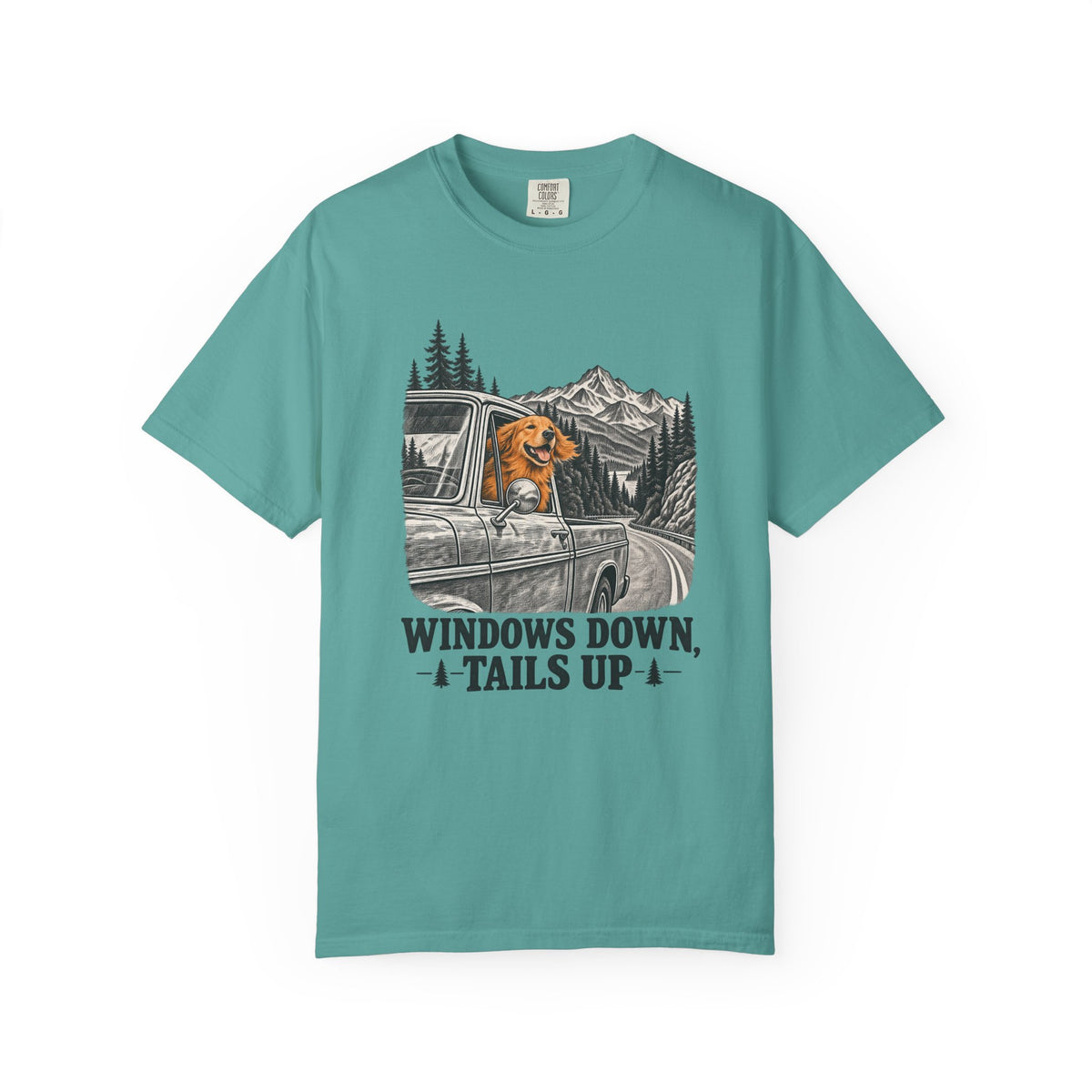 Windows Down, Tails Up T-Shirt – Seafoam