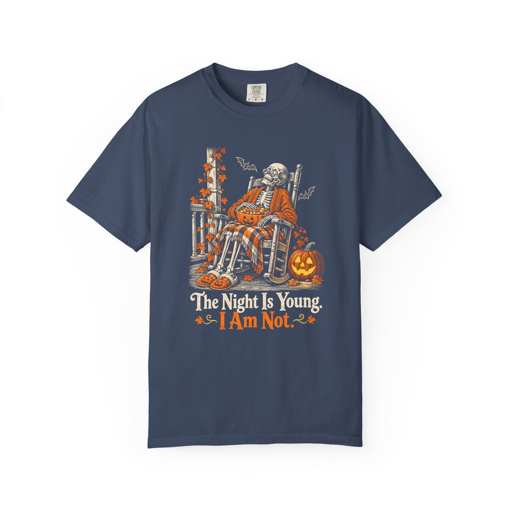 The Night Is Young. I Am Not. T-Shirt – Midnight