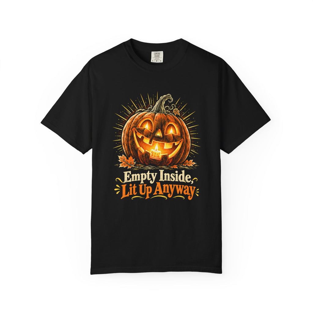 Empty Inside, Lit Up Anyway T-Shirt – Black
