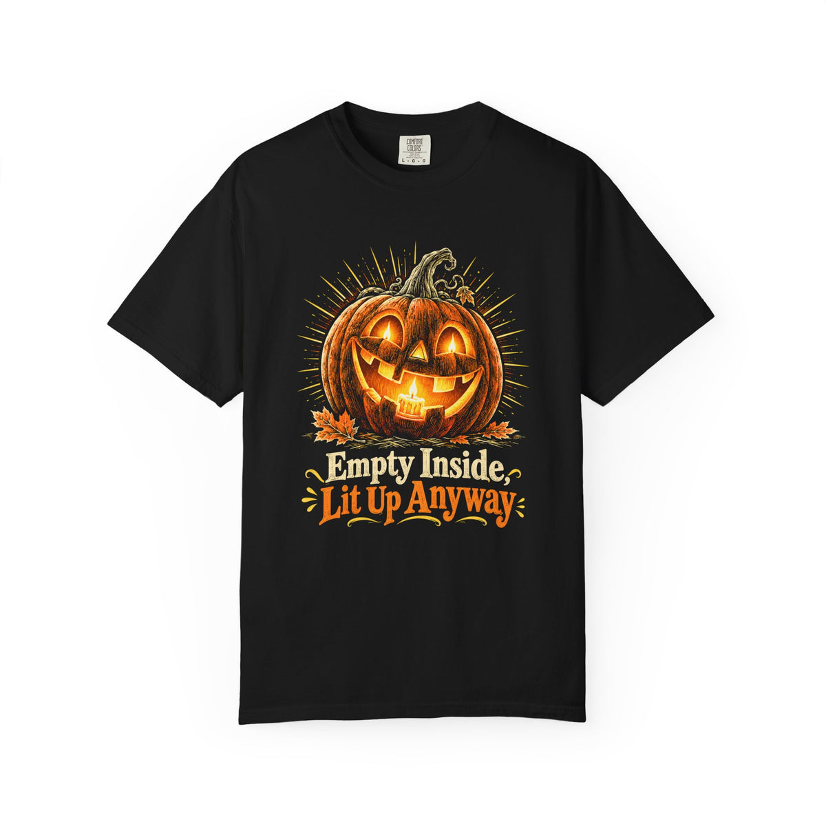 Empty Inside, Lit Up Anyway T-Shirt – Black