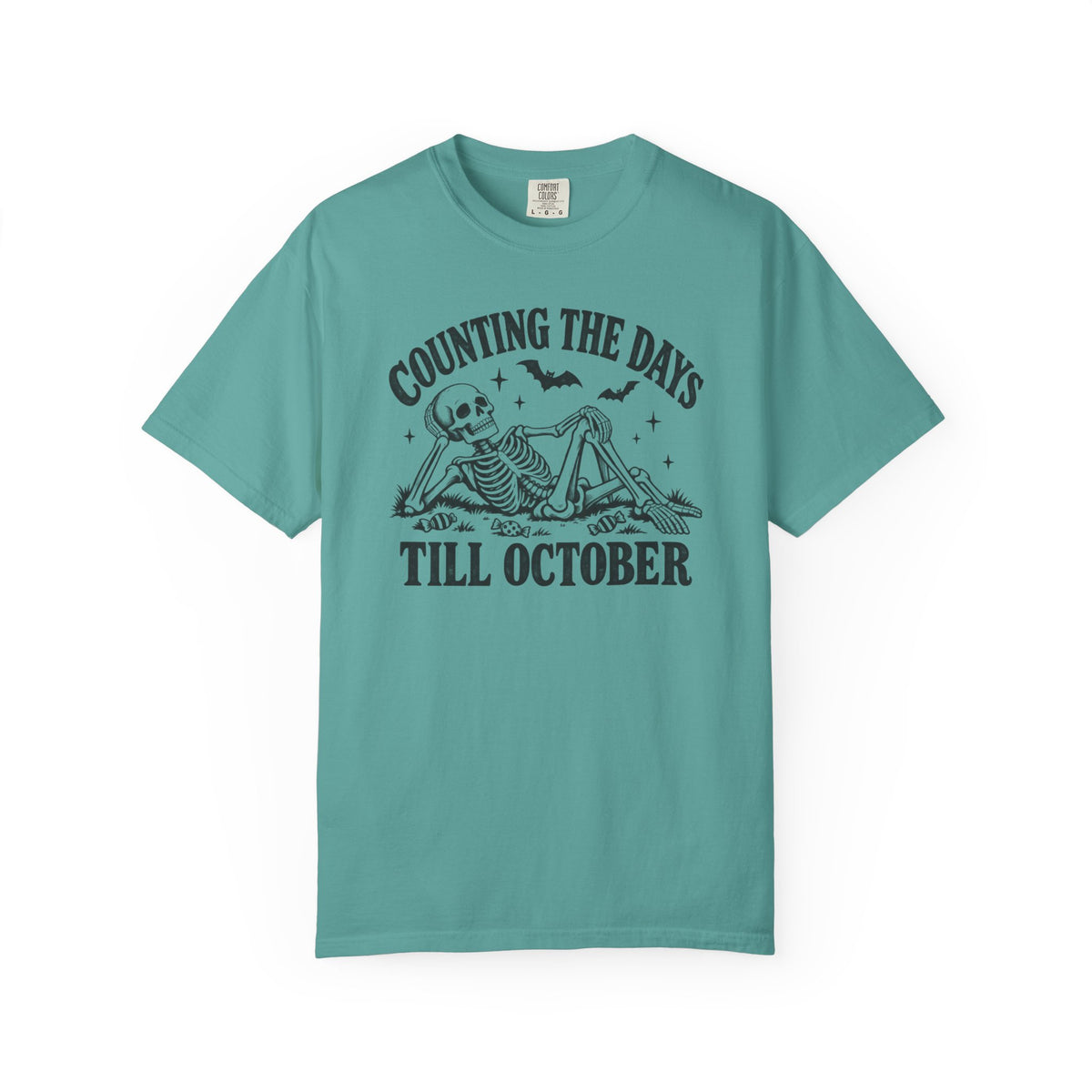 Counting the Days Till October T-Shirt – Seafoam