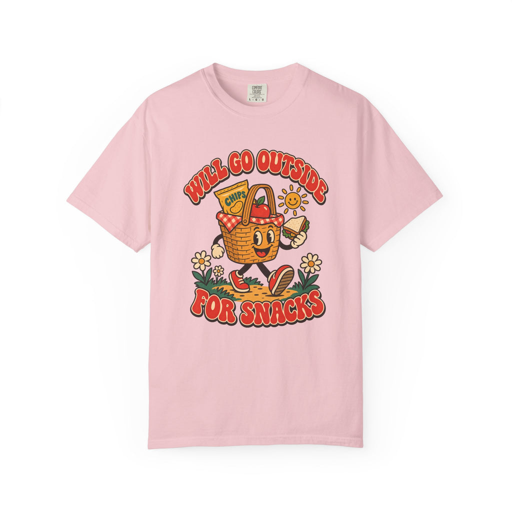 Will Go Outside for Snacks T-Shirt – Blossom