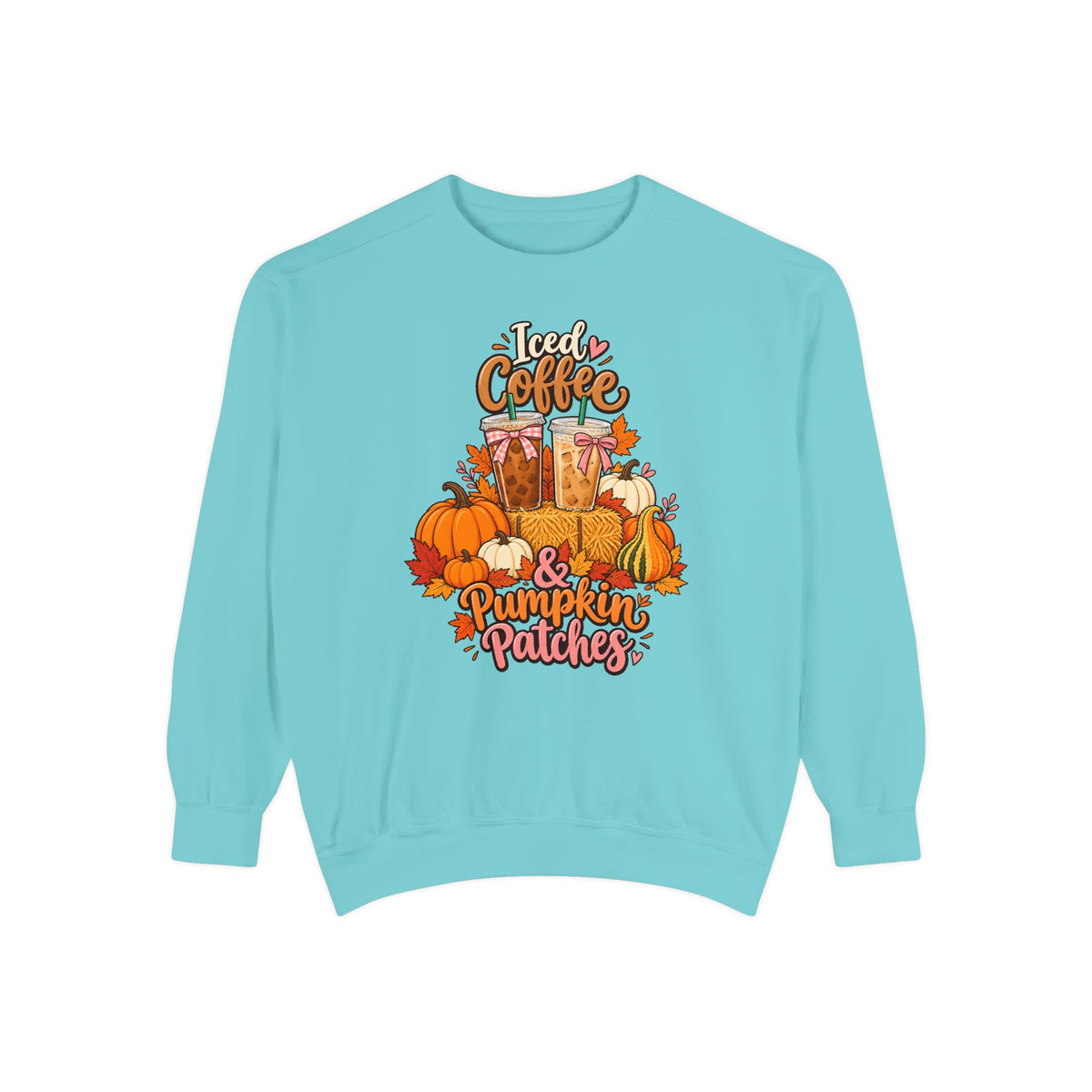 Iced Coffee & Pumpkin Patches Sweatshirt – Chalky Mint