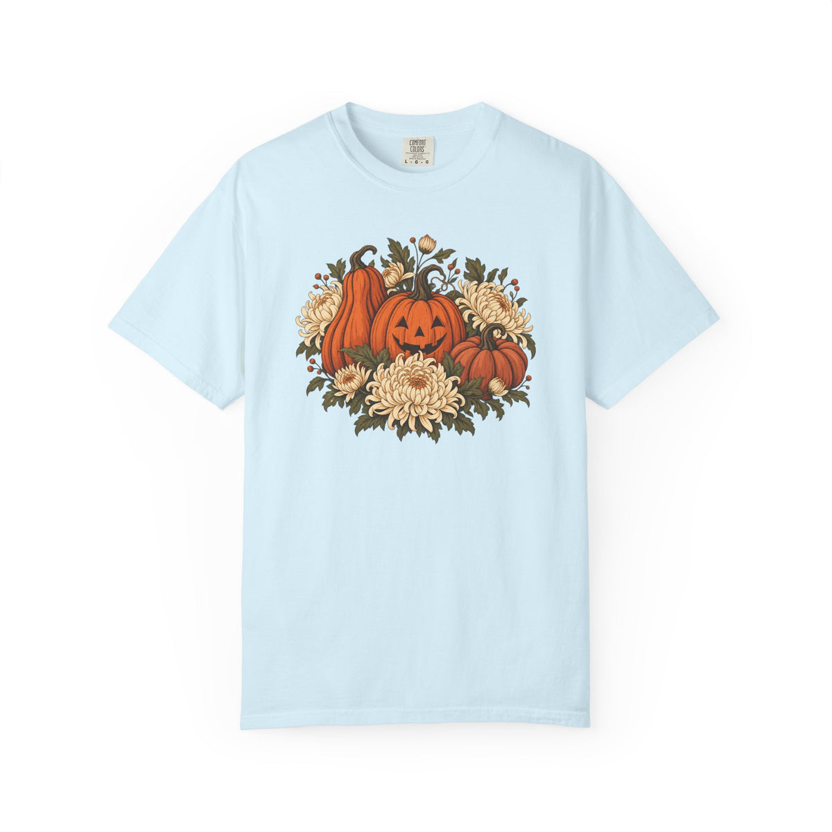 Botanical Pumpkins T-Shirt – Chambray