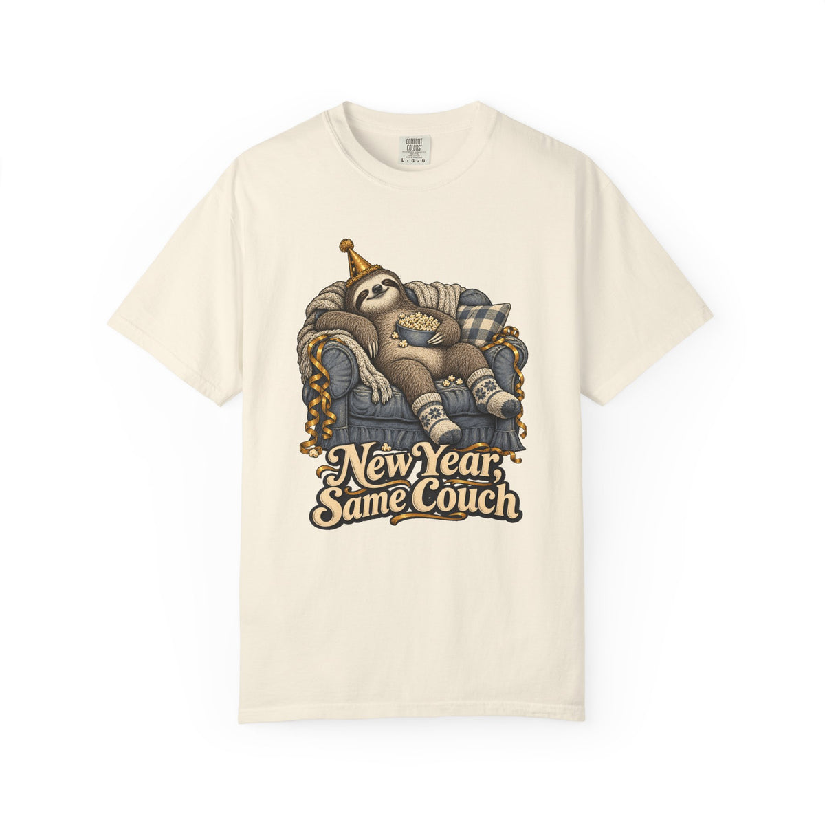 New Year, Same Couch T-Shirt – Ivory