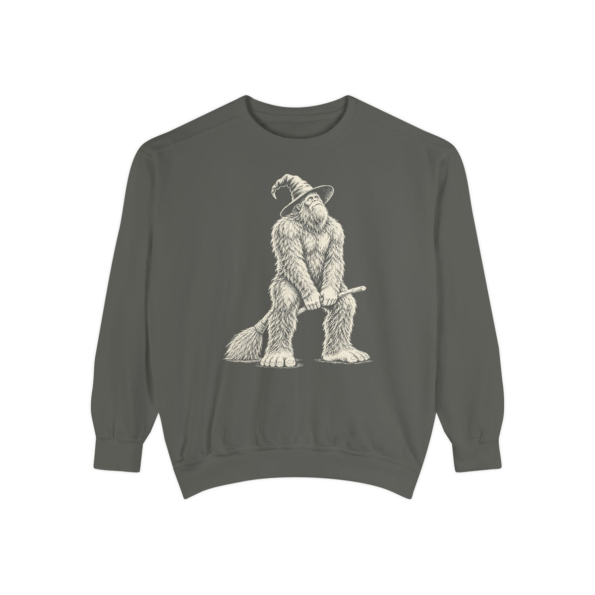 Bigfoot Witch Broom Sweatshirt