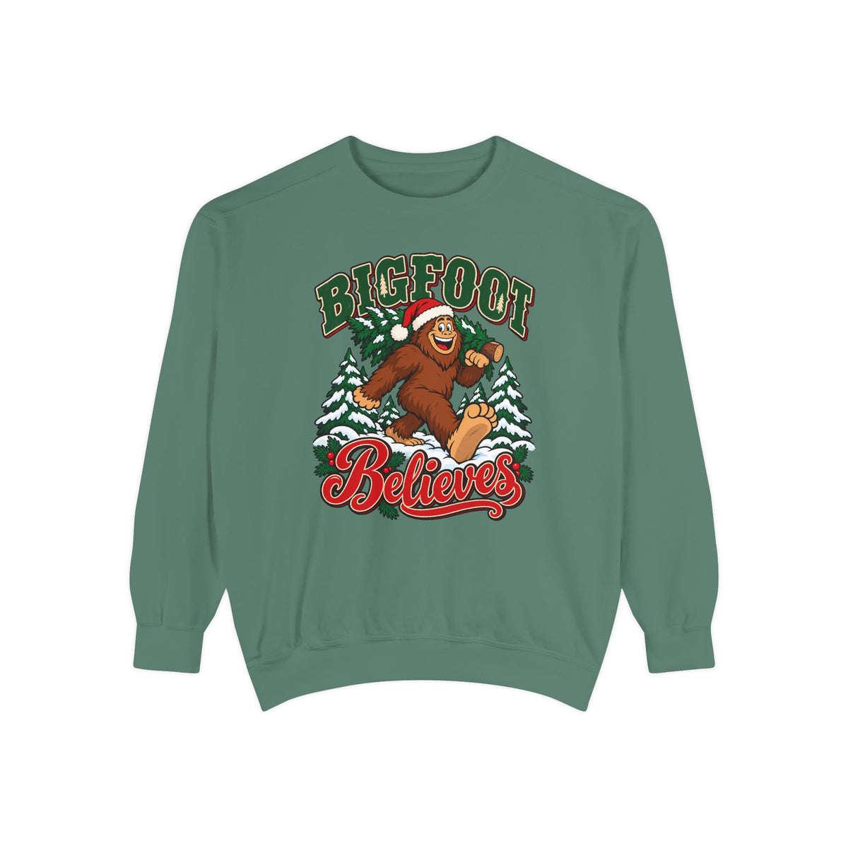 Bigfoot Believes Sweatshirt – Light Green