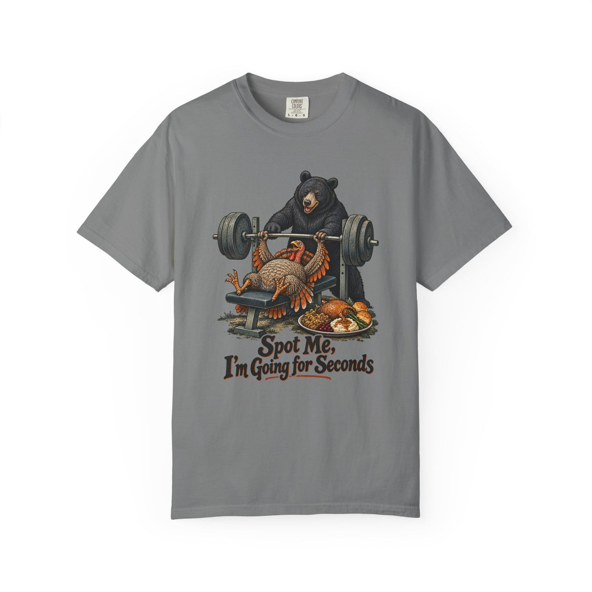 Spot Me, I'm Going for Seconds T-Shirt – Grey