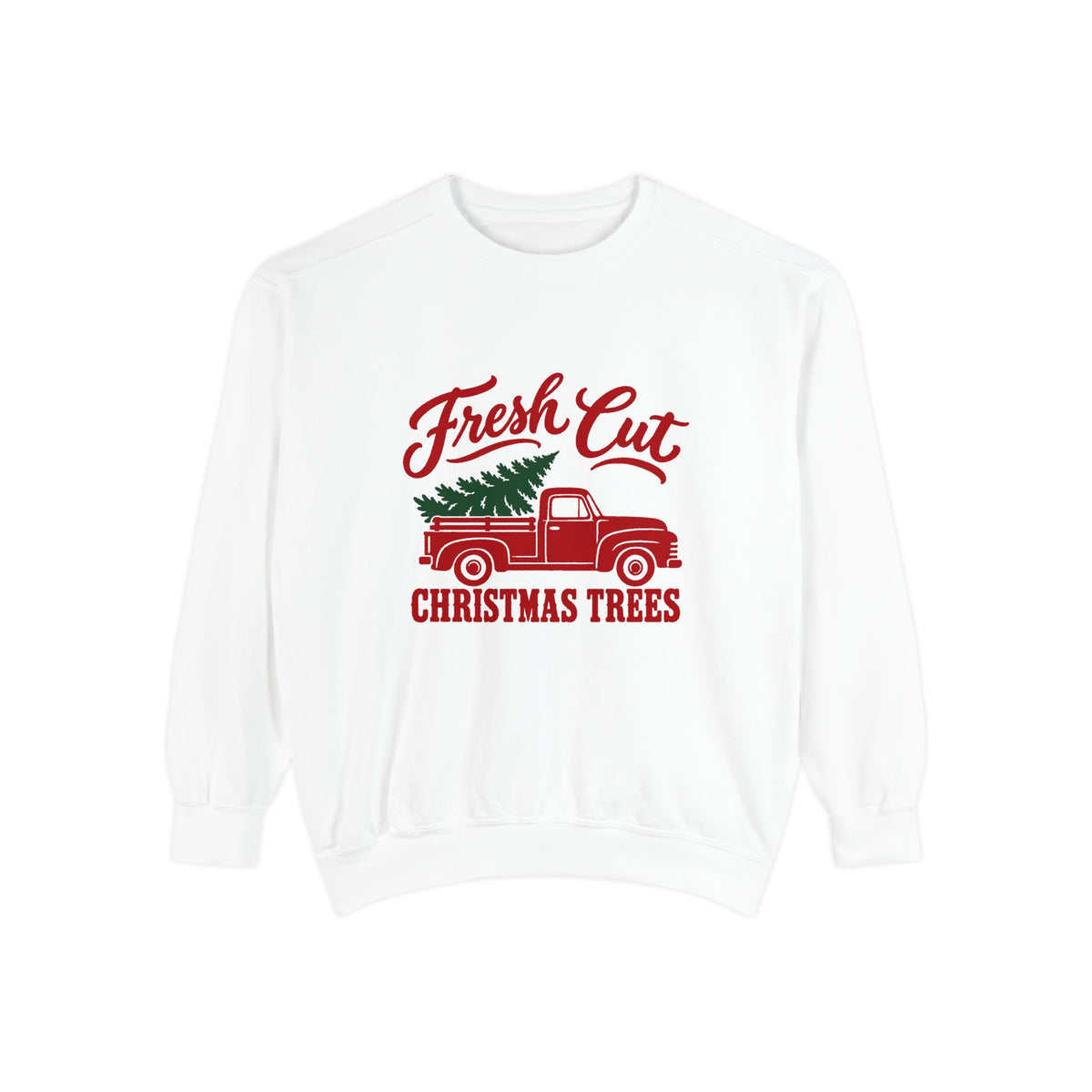 Fresh Cut Christmas Trees Sweatshirt – White