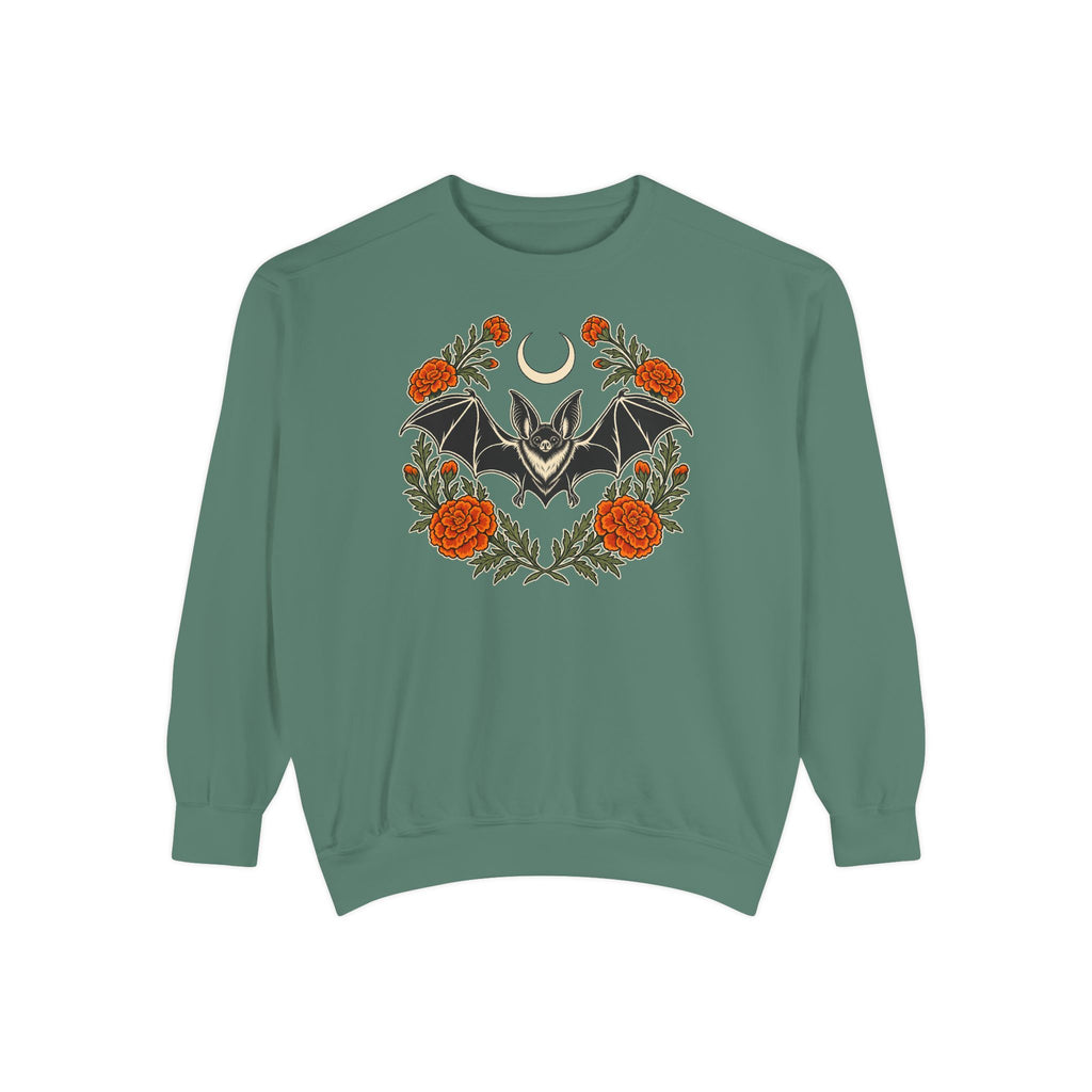 Botanical Bat Sweatshirt – Light Green
