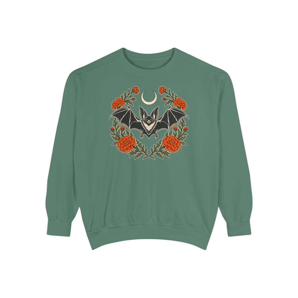 Botanical Bat Sweatshirt – Light Green