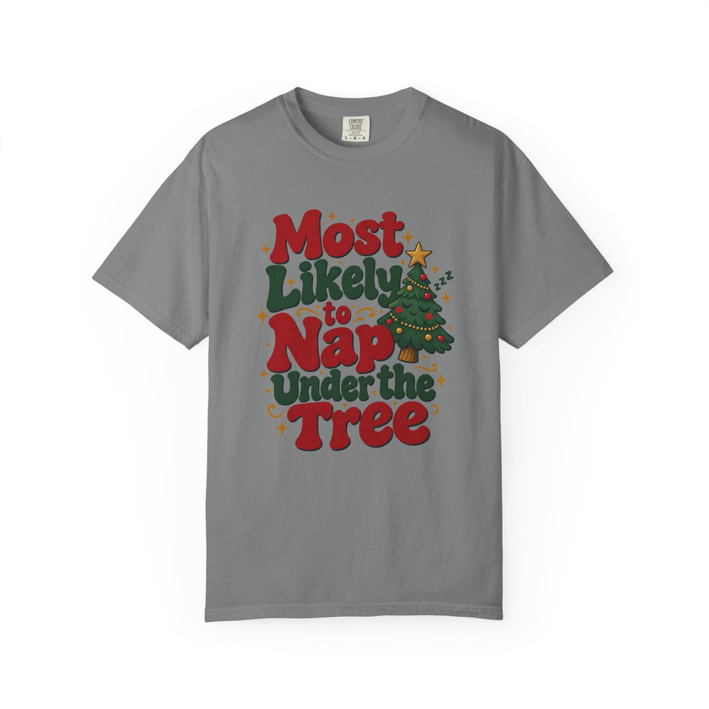 Most Likely to Nap Under the Tree T-Shirt – Grey