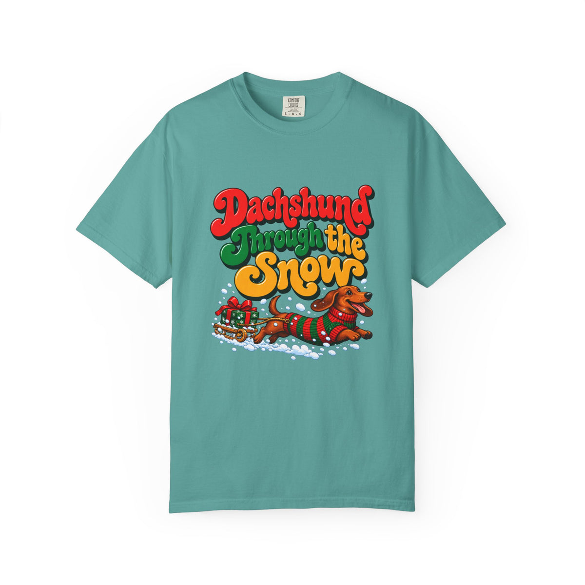 Dachshund Through the Snow T-Shirt – Seafoam