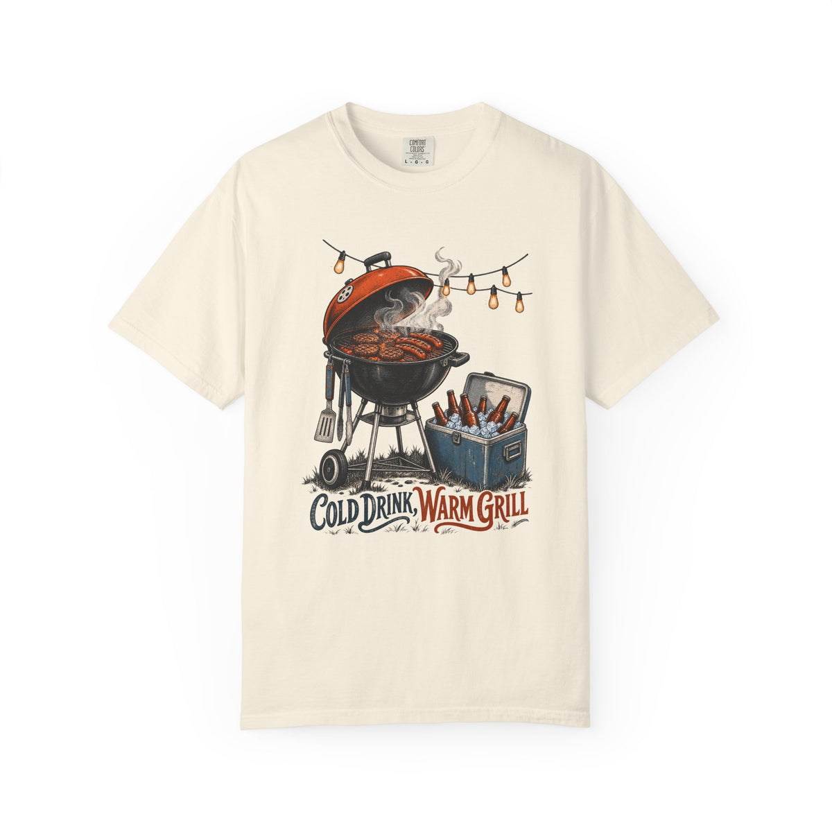 Cold Drink, Warm Grill T-Shirt – Ivory
