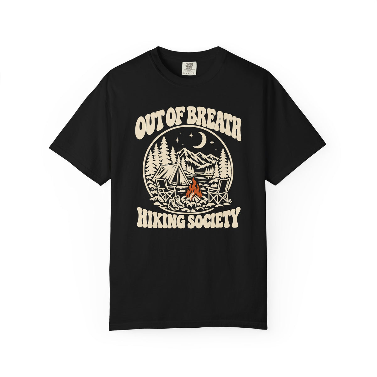 Out of Breath Hiking Society Campfire Night T-Shirt