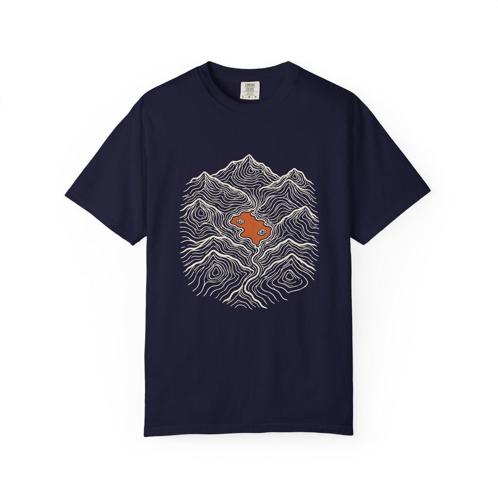 Mountain Lake Map T-Shirt