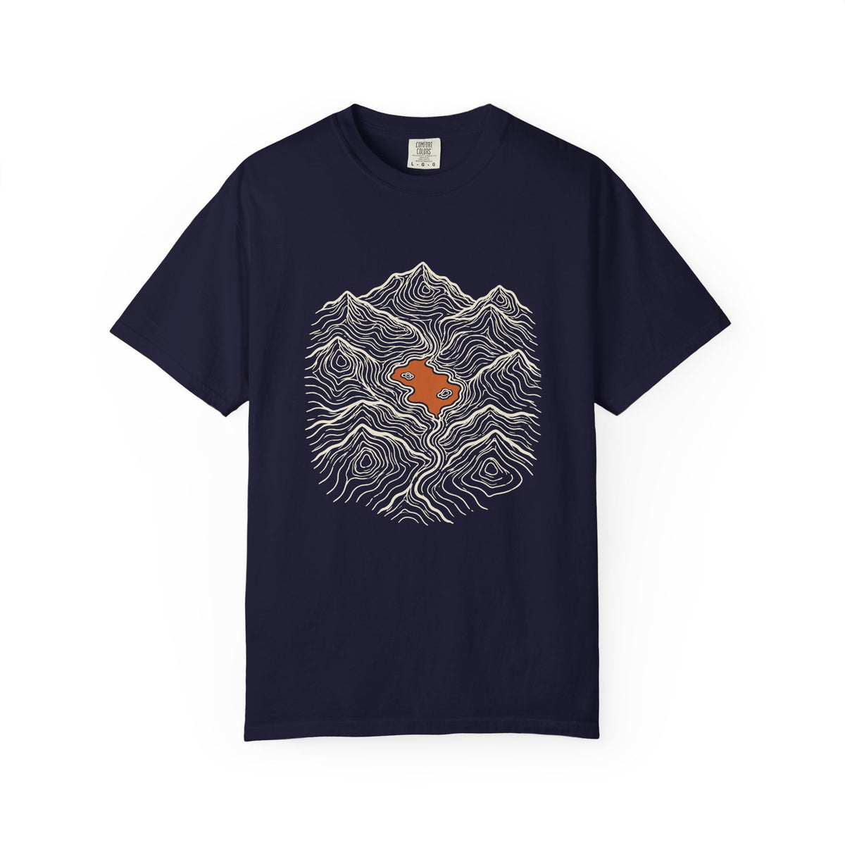 Mountain Lake Map T-Shirt