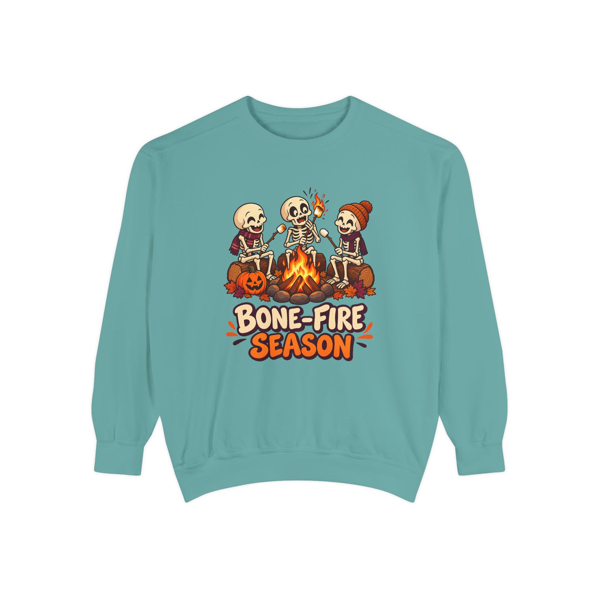 Bone-Fire Season Sweatshirt – Seafoam