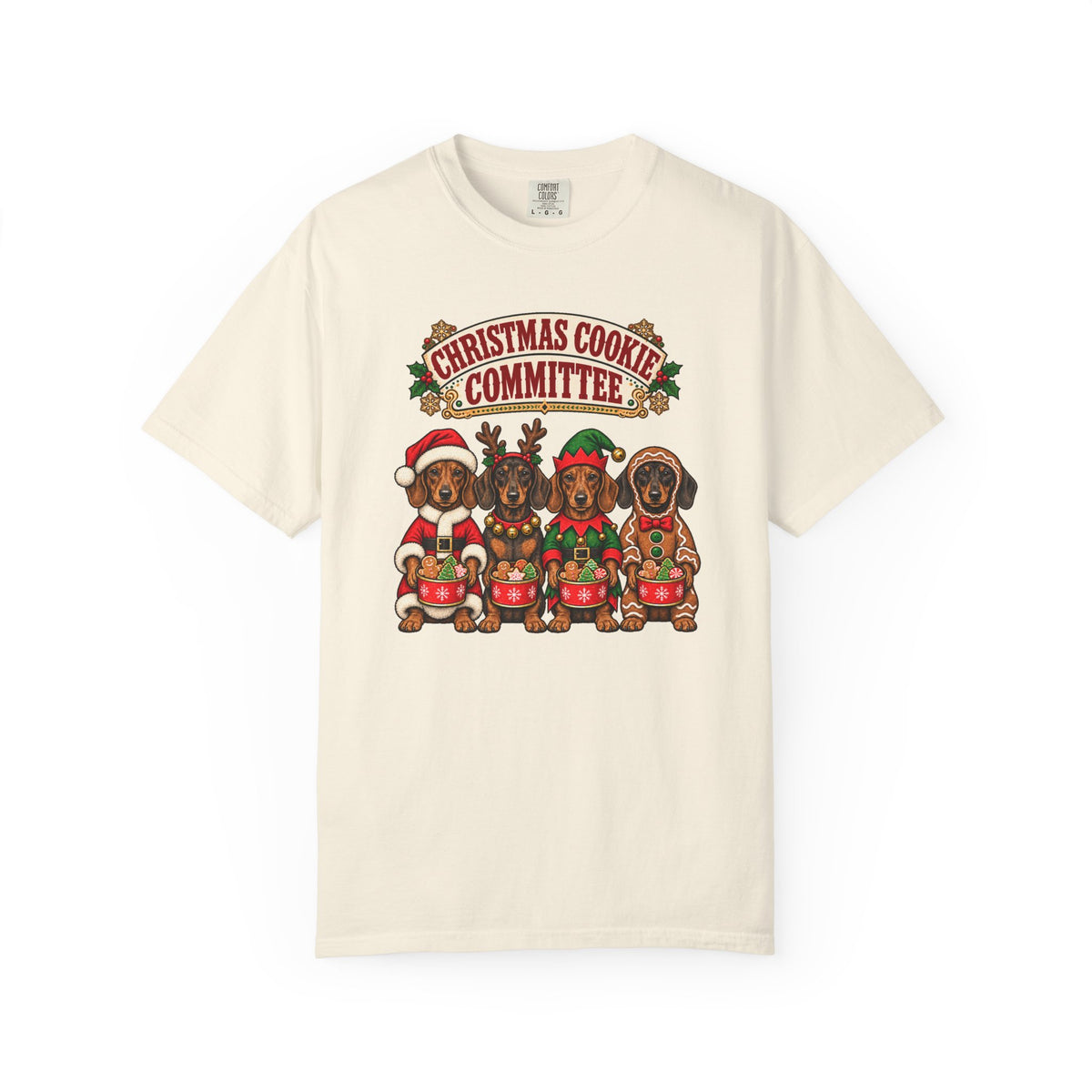 Christmas Cookie Committee T-Shirt – Ivory