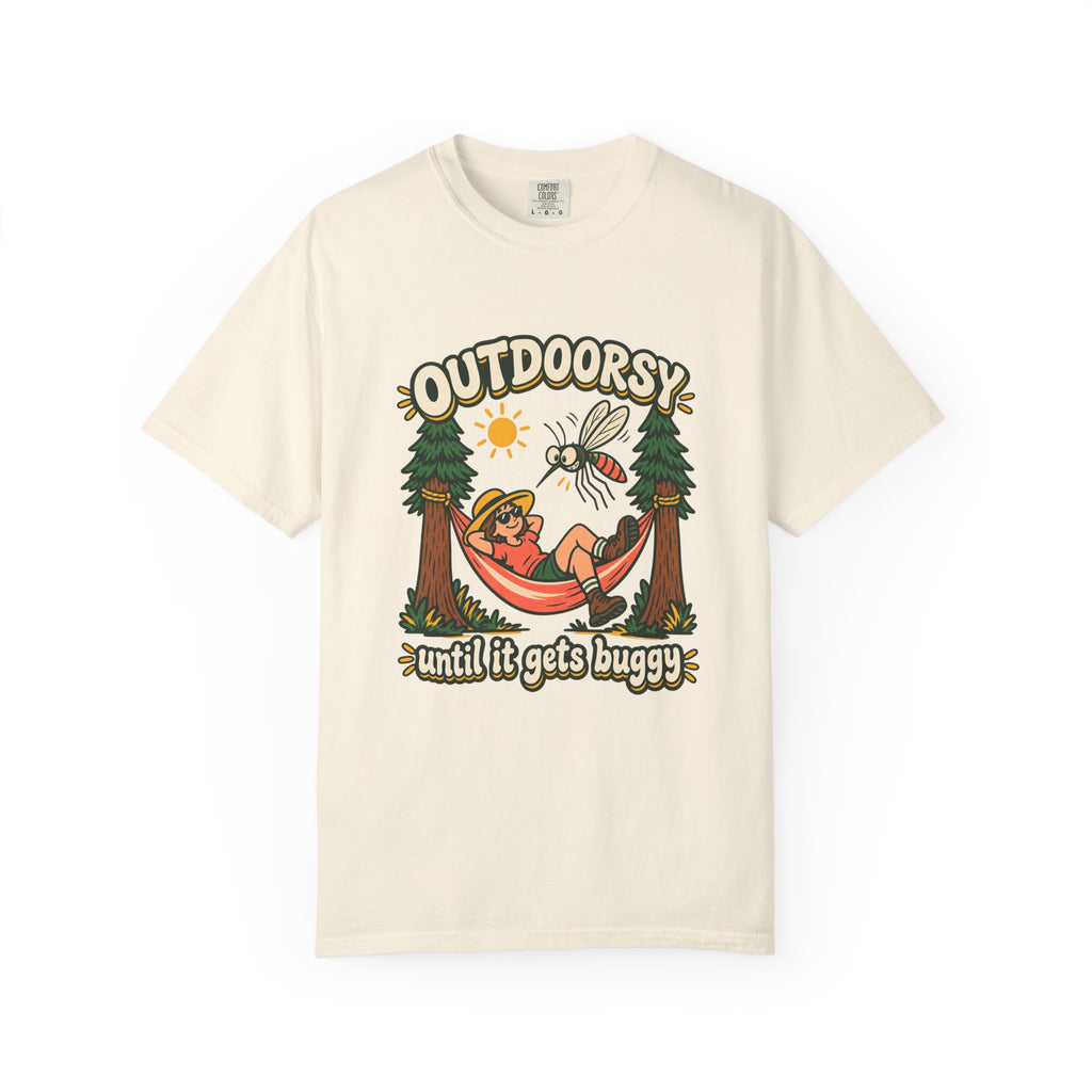 Outdoorsy Until It Gets Buggy T-Shirt – Ivory