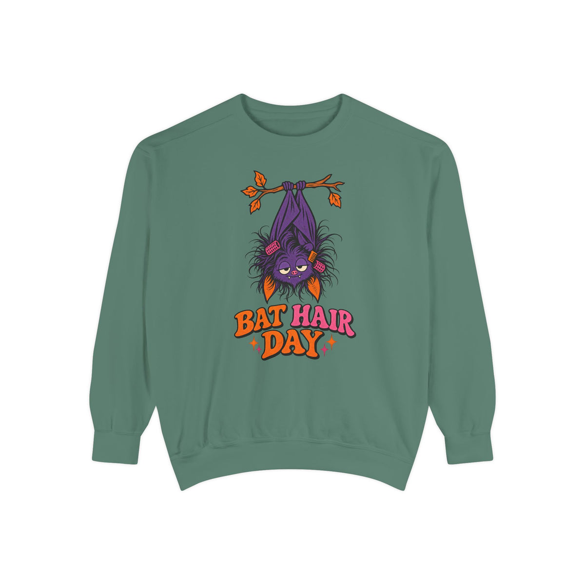 Bat Hair Day Sweatshirt – Light Green