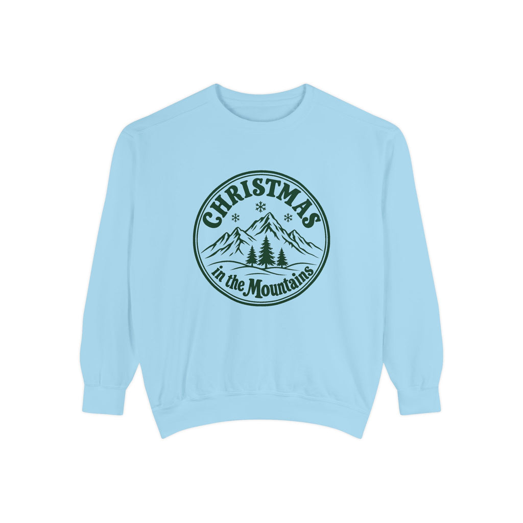 Christmas in the Mountains Sweatshirt – Chambray