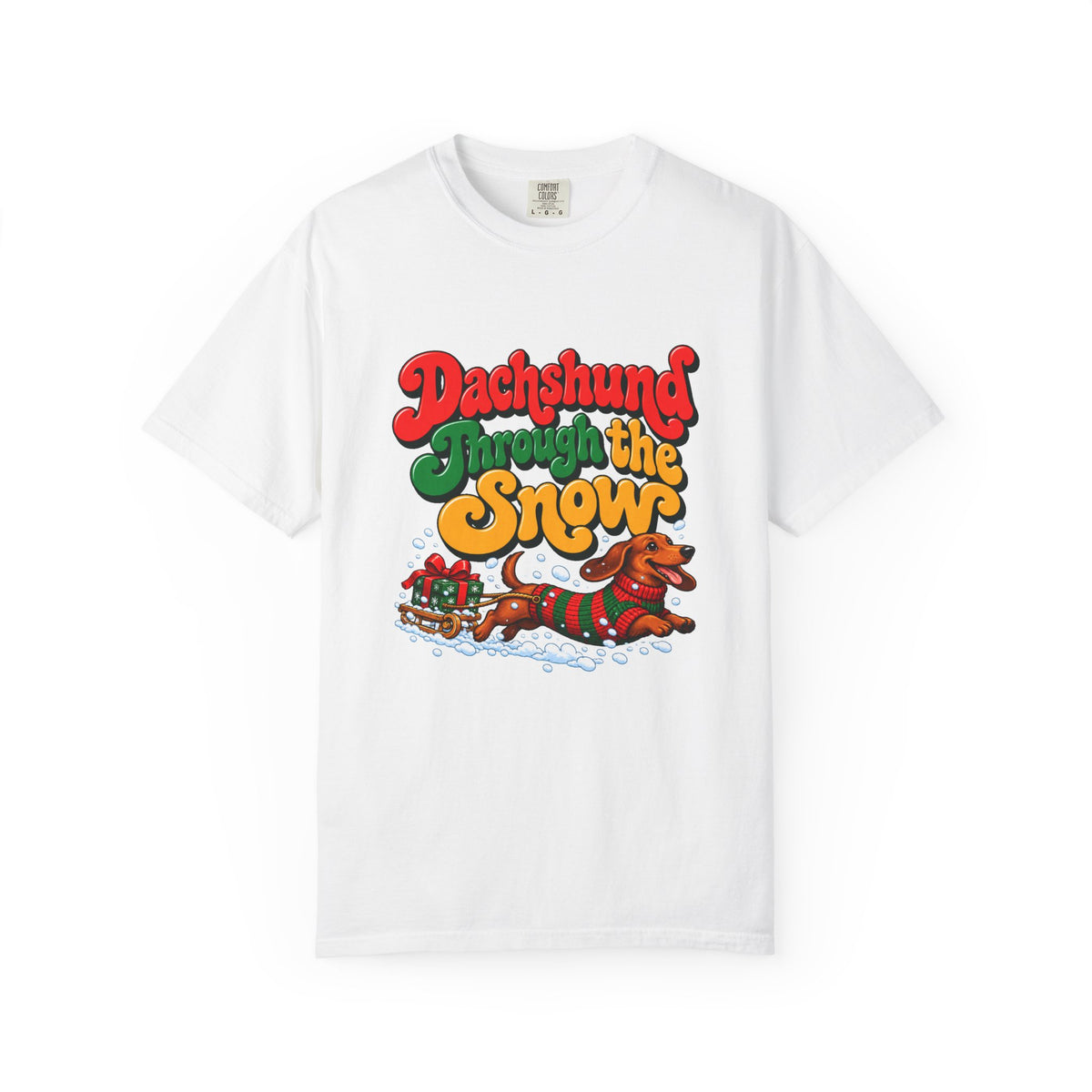Dachshund Through the Snow T-Shirt – White