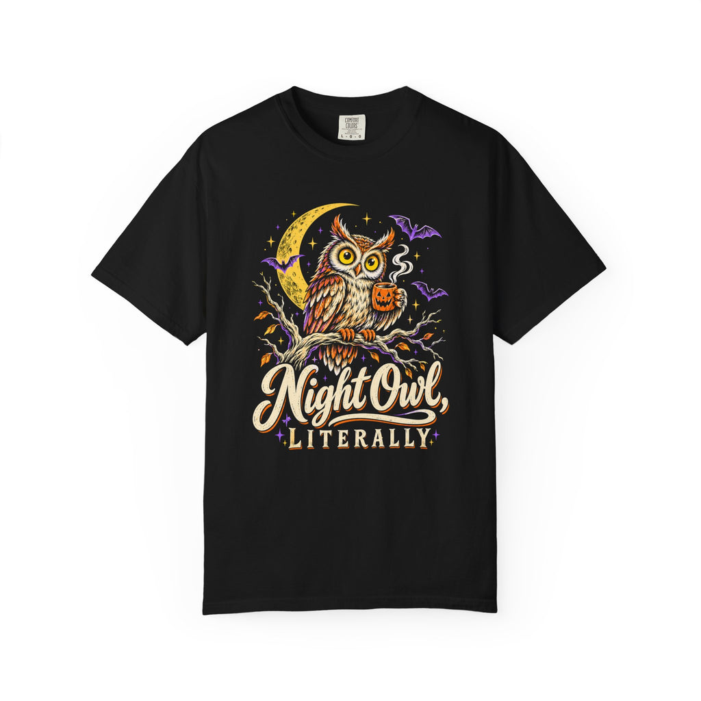 Night Owl, Literally T-Shirt – Black