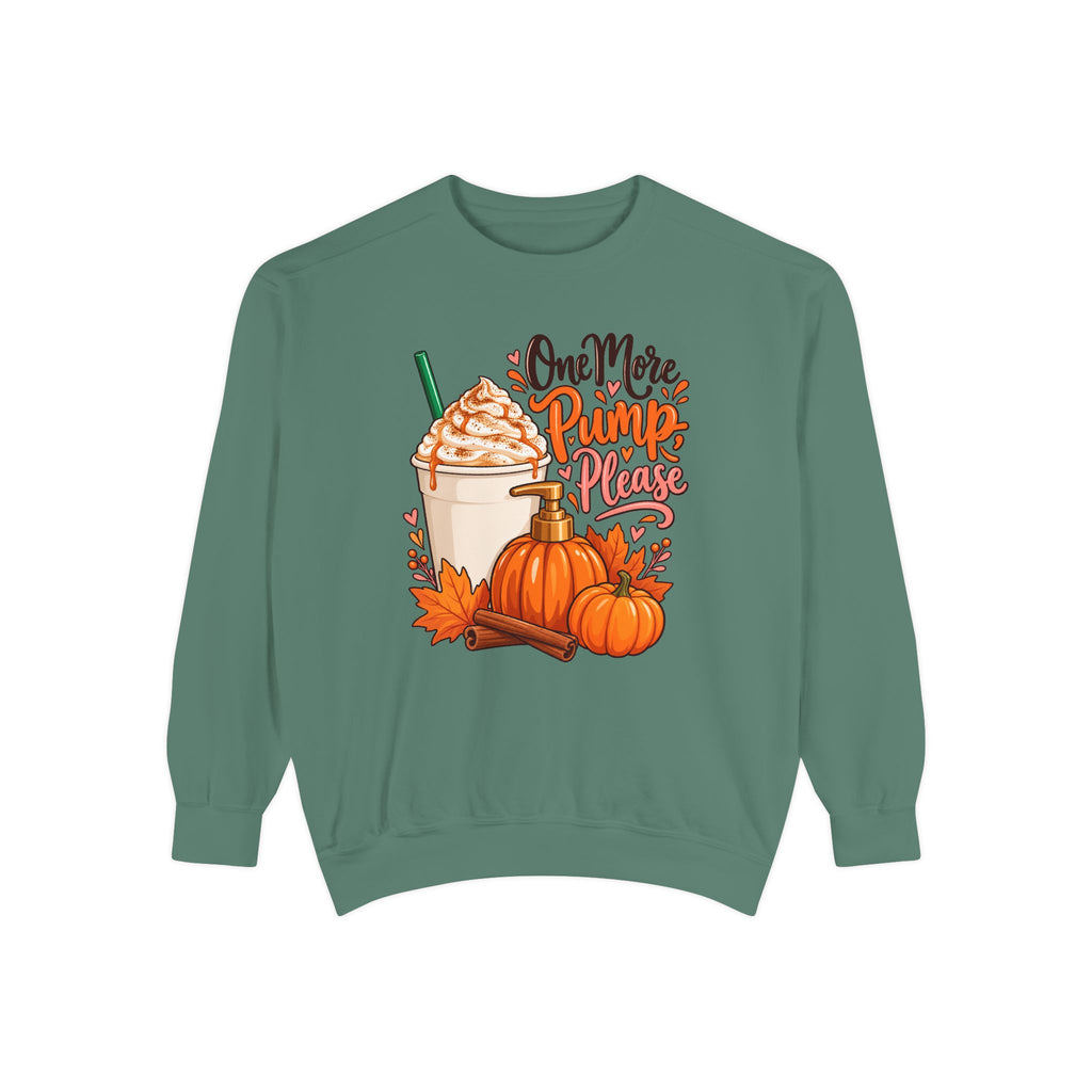 One More Pump, Please Sweatshirt – Light Green