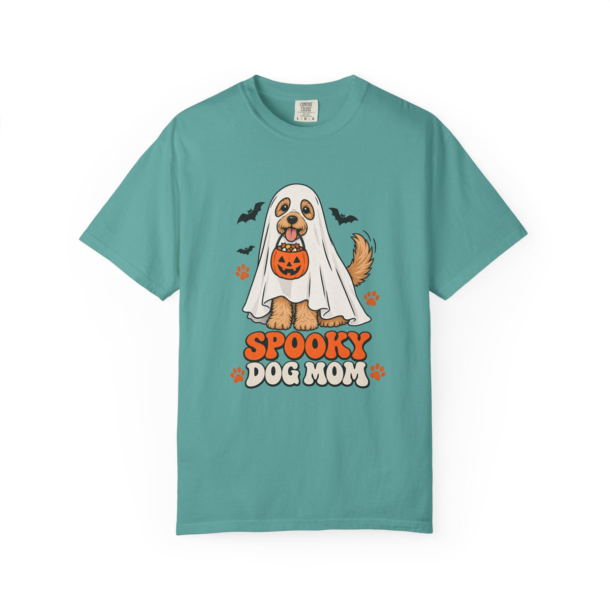 Spooky Dog Mom T-Shirt – Seafoam