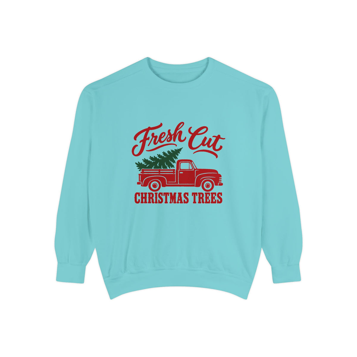 Fresh Cut Christmas Trees Sweatshirt – Chalky Mint