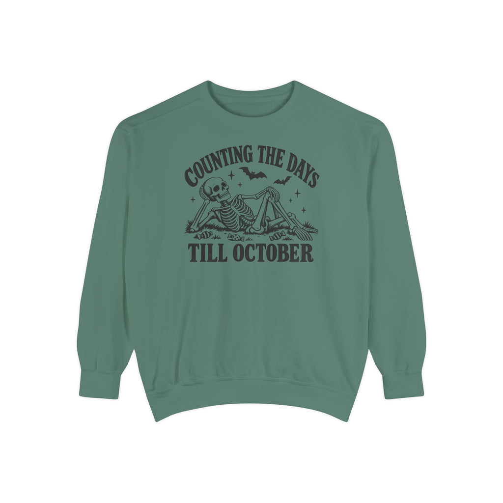 Counting the Days Till October Sweatshirt – Light Green