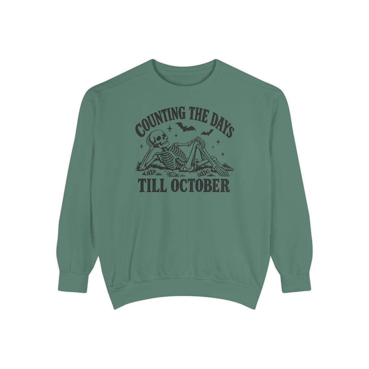 Counting the Days Till October Sweatshirt – Light Green