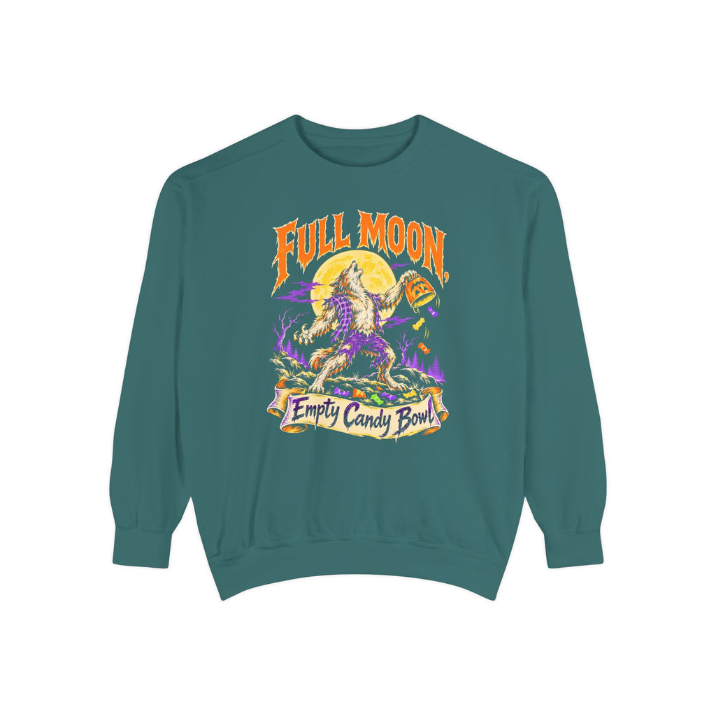 Full Moon, Empty Candy Bowl Sweatshirt – Blue Spruce