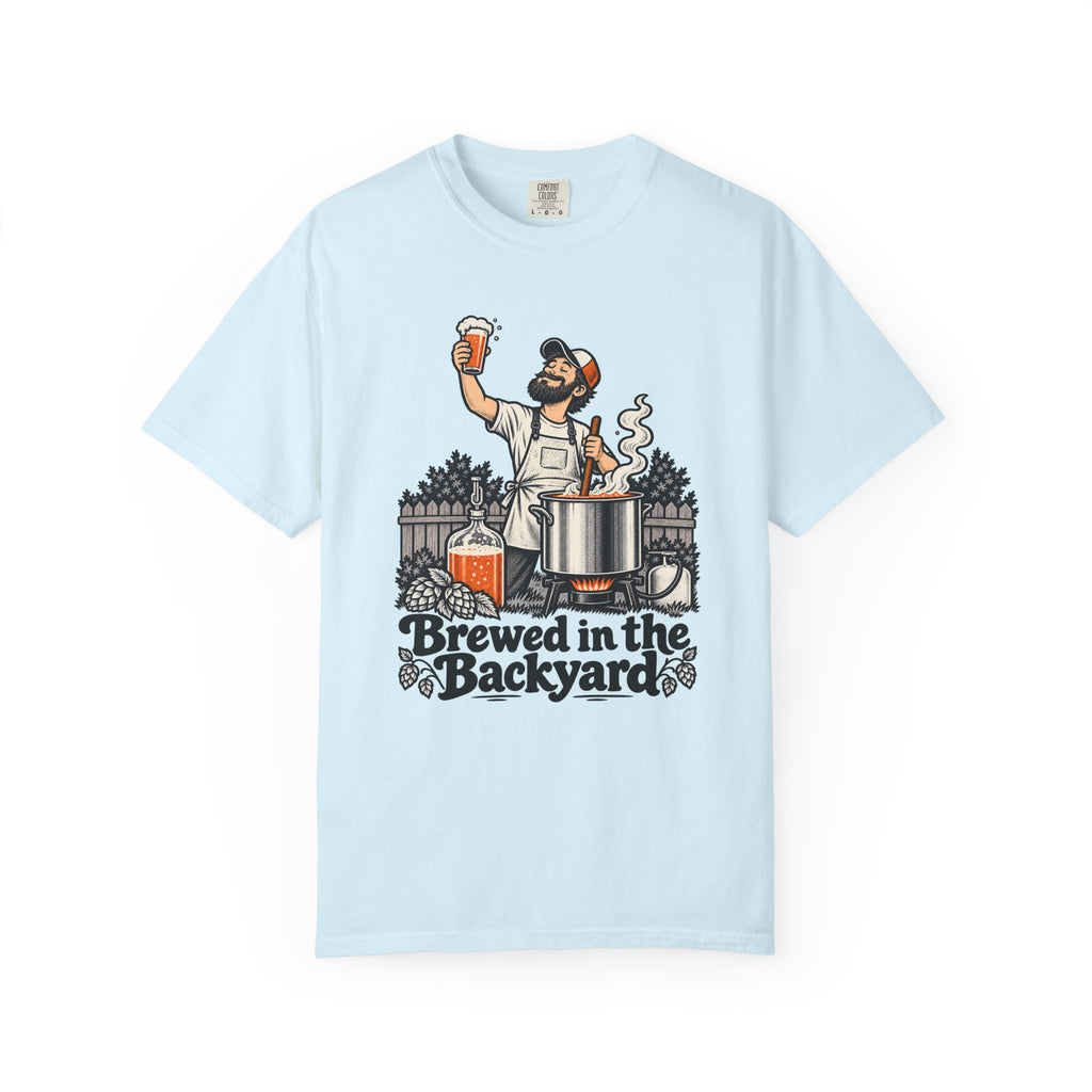 Brewed in the Backyard T-Shirt – Chambray