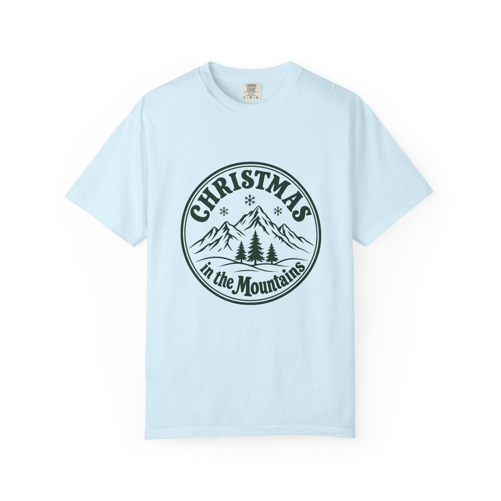 Christmas in the Mountains T-Shirt – Chambray