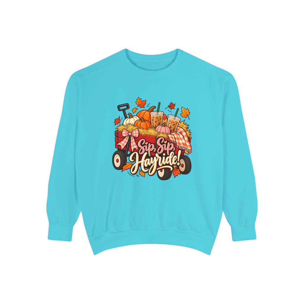 Sip, Sip, Hayride! Sweatshirt – front view